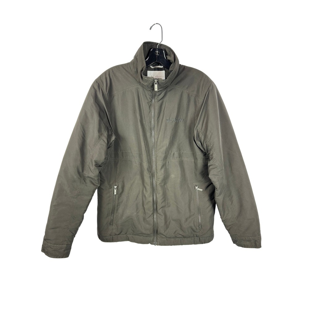 Columbia Olive Green Full Zip Insulated Outdoor Utility Jacket Mens Medium